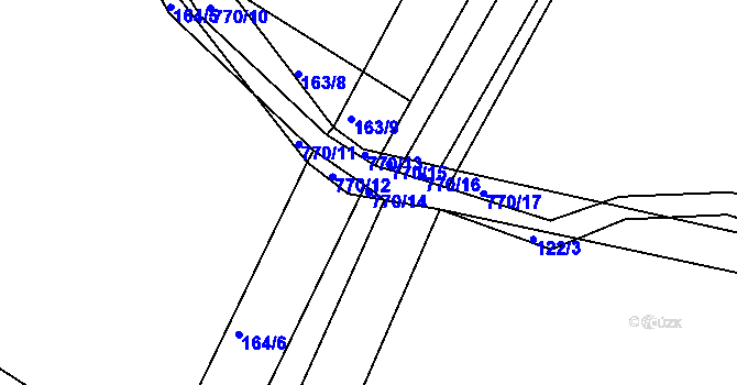 Parcela st. 770/14 v KÚ Lhůta u Vysokého Mýta, Katastrální mapa