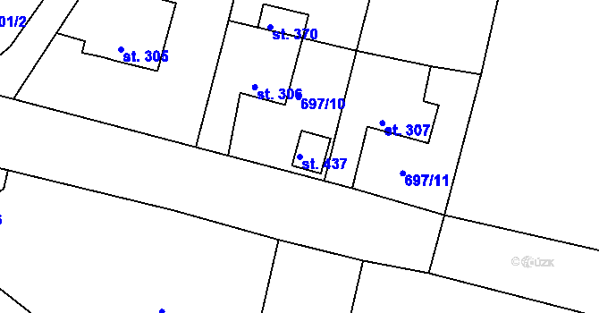 Parcela st. 437 v KÚ Libá, Katastrální mapa