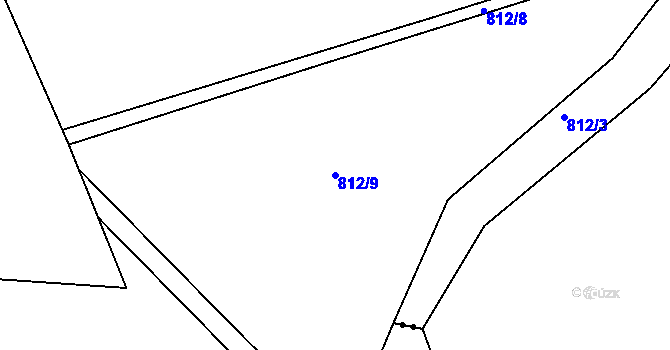 Parcela st. 812/9 v KÚ Libá, Katastrální mapa