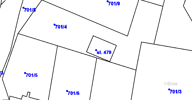 Parcela st. 479 v KÚ Libá, Katastrální mapa