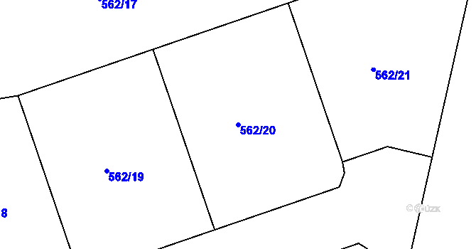Parcela st. 562/20 v KÚ Libá, Katastrální mapa