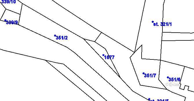 Parcela st. 321/4 v KÚ Libáň, Katastrální mapa