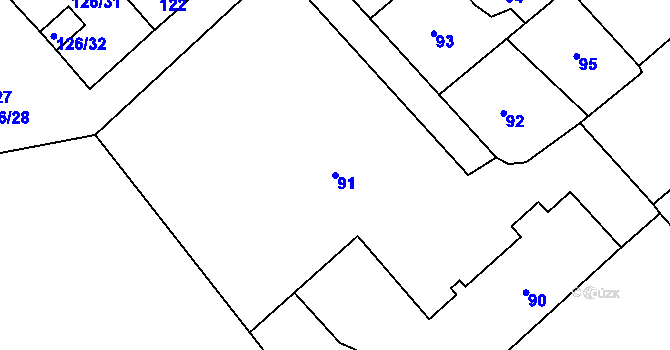 Parcela st. 91 v KÚ Libavské Údolí, Katastrální mapa