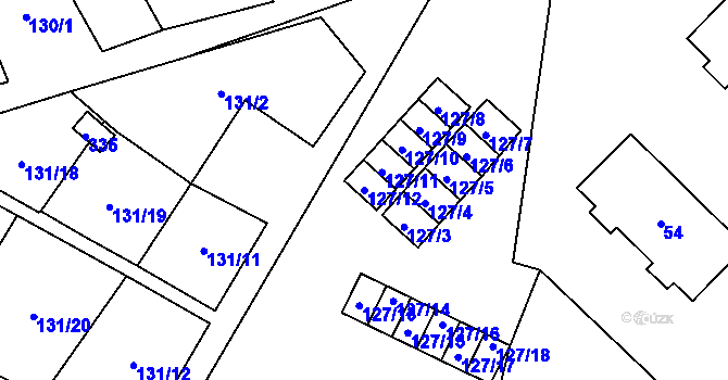 Parcela st. 127/12 v KÚ Libavské Údolí, Katastrální mapa