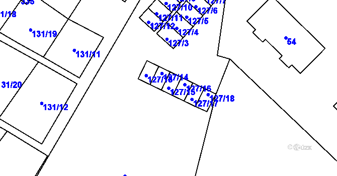 Parcela st. 127/15 v KÚ Libavské Údolí, Katastrální mapa