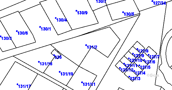 Parcela st. 131/2 v KÚ Libavské Údolí, Katastrální mapa
