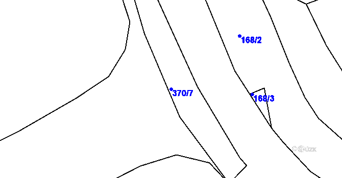 Parcela st. 370/7 v KÚ Šabina, Katastrální mapa