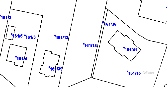 Parcela st. 161/14 v KÚ Libčany, Katastrální mapa