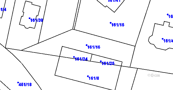 Parcela st. 161/16 v KÚ Libčany, Katastrální mapa