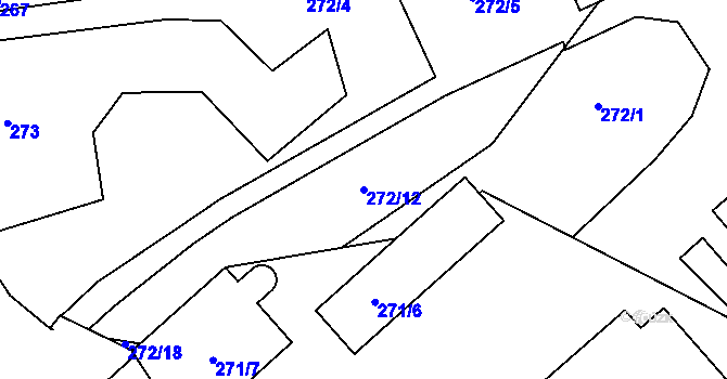 Parcela st. 272/12 v KÚ Libčany, Katastrální mapa