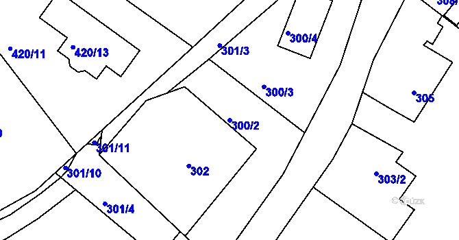 Parcela st. 300/2 v KÚ Libčany, Katastrální mapa
