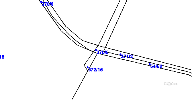 Parcela st. 370/5 v KÚ Libčany, Katastrální mapa