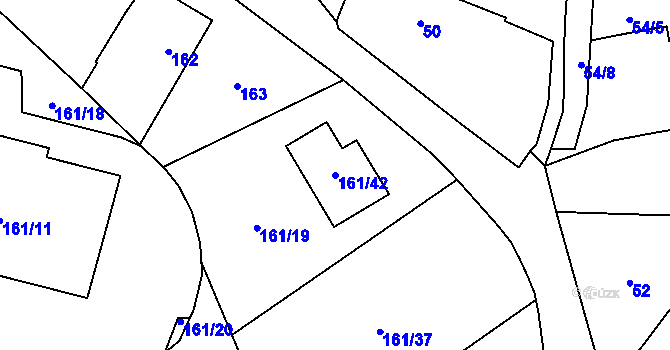 Parcela st. 161/42 v KÚ Libčany, Katastrální mapa