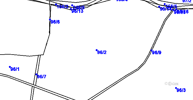 Parcela st. 96/2 v KÚ Želí, Katastrální mapa
