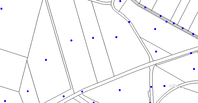 Parcela st. 222 v KÚ Libčeves, Katastrální mapa