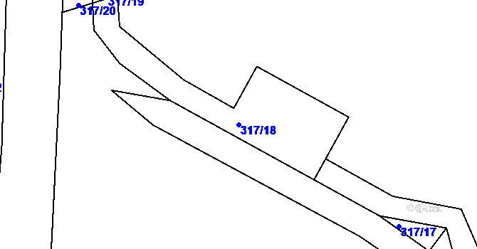 Parcela st. 317/18 v KÚ Libčice, Katastrální mapa