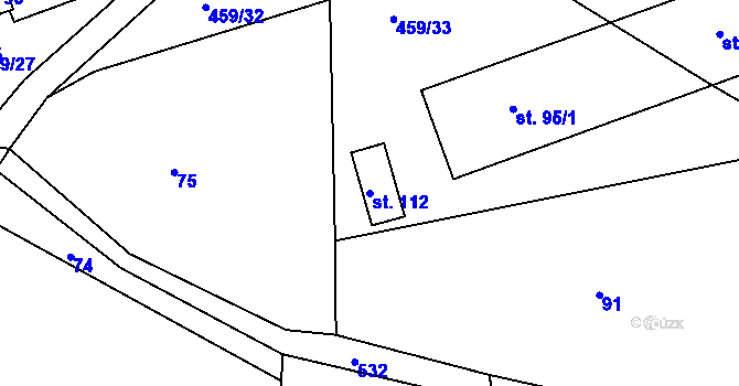 Parcela st. 112 v KÚ Libecina, Katastrální mapa