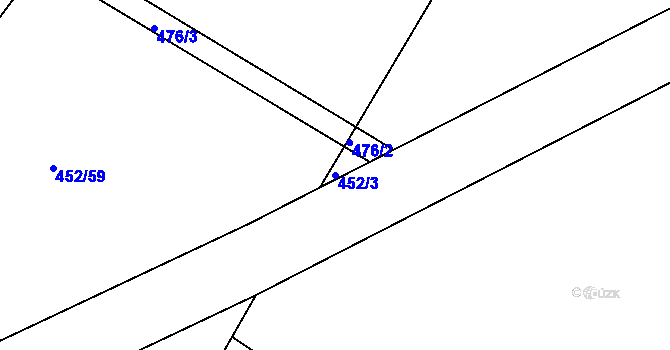 Parcela st. 452/3 v KÚ Libecina, Katastrální mapa