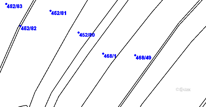 Parcela st. 468/1 v KÚ Libecina, Katastrální mapa