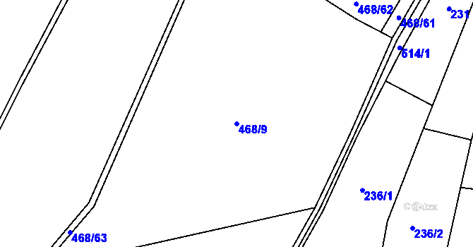 Parcela st. 468/9 v KÚ Libecina, Katastrální mapa