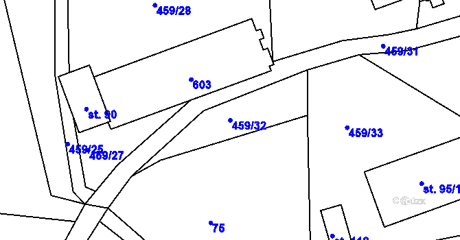 Parcela st. 459/32 v KÚ Libecina, Katastrální mapa