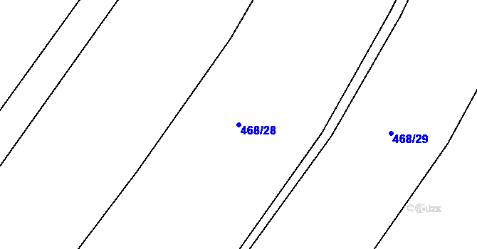 Parcela st. 468/28 v KÚ Libecina, Katastrální mapa