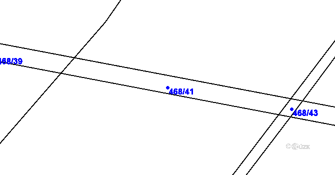 Parcela st. 468/41 v KÚ Libecina, Katastrální mapa