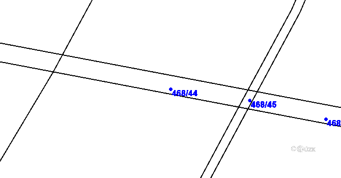 Parcela st. 468/44 v KÚ Libecina, Katastrální mapa