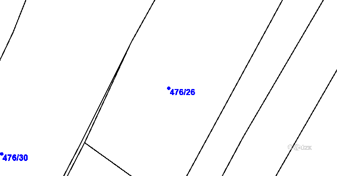 Parcela st. 476/26 v KÚ Libecina, Katastrální mapa