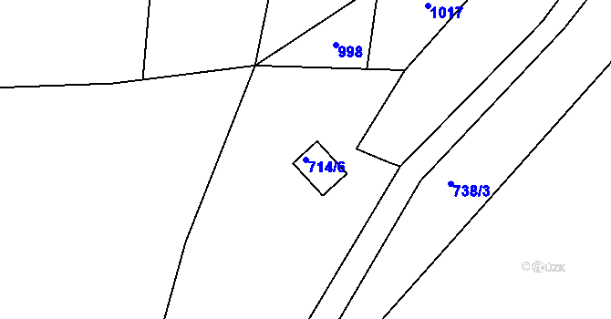Parcela st. 714/6 v KÚ Libečov, Katastrální mapa
