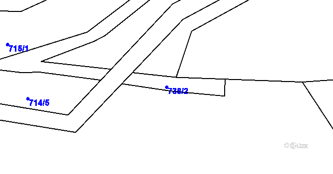 Parcela st. 738/2 v KÚ Libečov, Katastrální mapa