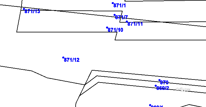 Parcela st. 871/2 v KÚ Libečov, Katastrální mapa