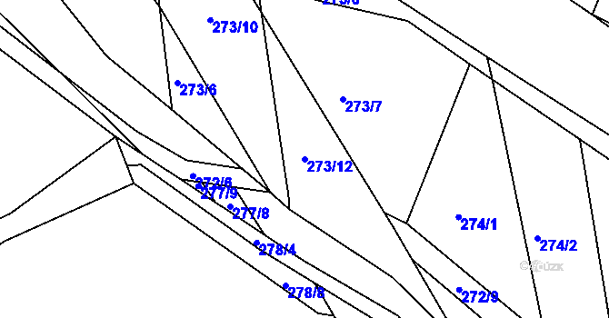 Parcela st. 273/12 v KÚ Libědice, Katastrální mapa