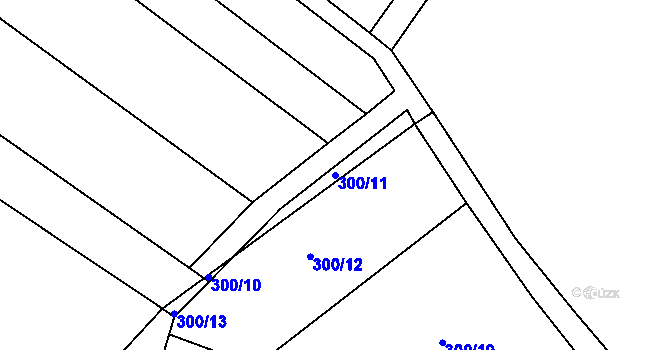 Parcela st. 300/11 v KÚ Libenice, Katastrální mapa