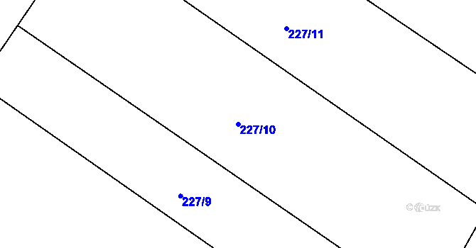 Parcela st. 227/10 v KÚ Libenice, Katastrální mapa