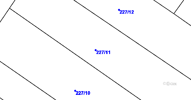 Parcela st. 227/11 v KÚ Libenice, Katastrální mapa