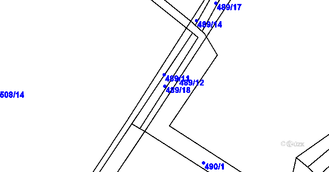 Parcela st. 489/18 v KÚ Libenice, Katastrální mapa