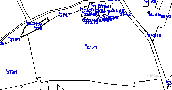 Parcela st. 273/1 v KÚ Libenice u Tábora, Katastrální mapa