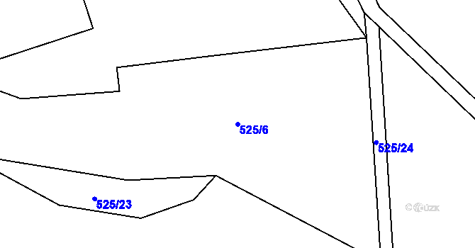 Parcela st. 525/6 v KÚ Libenice u Tábora, Katastrální mapa