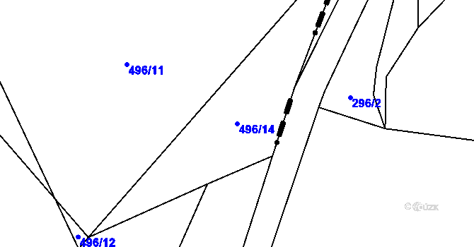 Parcela st. 496/14 v KÚ Libenice u Tábora, Katastrální mapa