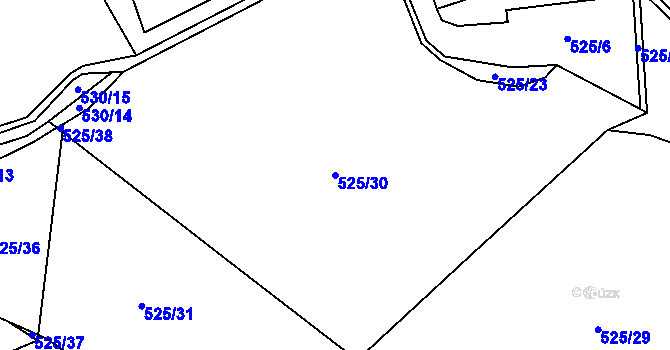 Parcela st. 525/30 v KÚ Libenice u Tábora, Katastrální mapa