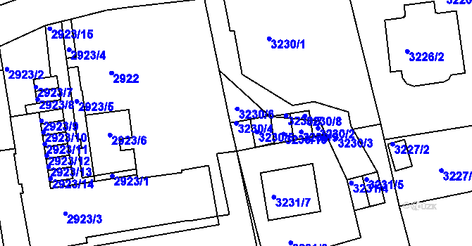 Parcela st. 3230/4 v KÚ Liberec, Katastrální mapa