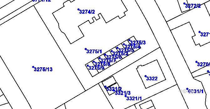 Parcela st. 3275/6 v KÚ Liberec, Katastrální mapa