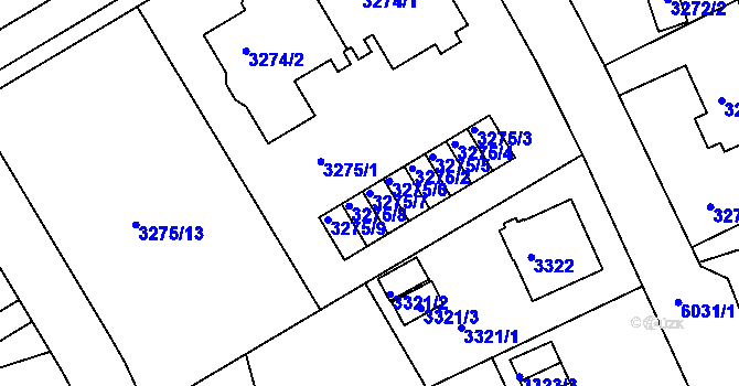 Parcela st. 3275/7 v KÚ Liberec, Katastrální mapa