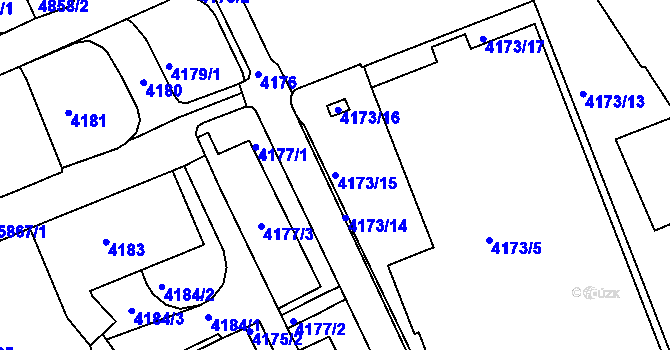 Parcela st. 4173/15 v KÚ Liberec, Katastrální mapa