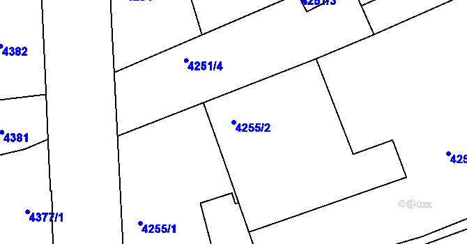 Parcela st. 4255/2 v KÚ Liberec, Katastrální mapa