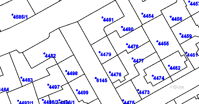 Parcela st. 4479 v KÚ Liberec, Katastrální mapa