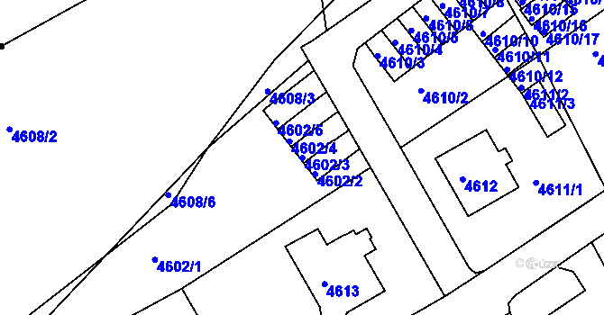 Parcela st. 4602/3 v KÚ Liberec, Katastrální mapa