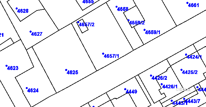 Parcela st. 4657/1 v KÚ Liberec, Katastrální mapa