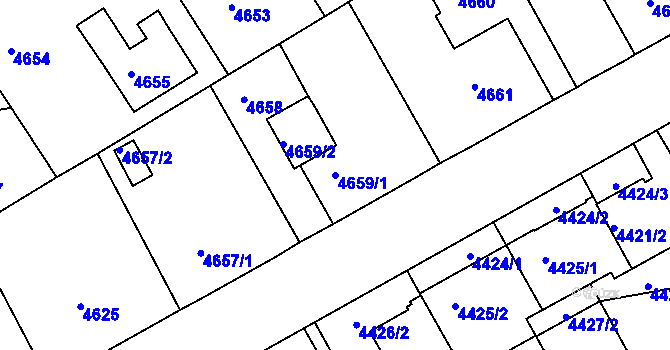 Parcela st. 4659/1 v KÚ Liberec, Katastrální mapa